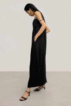 Jezebel Cocoon Straight Across Neck Crepe Ankle Length Dress | MEAN BLVD Mean Blvd, Ankle Length Dress, Designer Collection, Online Fashion, Ankle Length, Latest Fashion Trends, Latest Fashion, Vietnam, Wardrobe