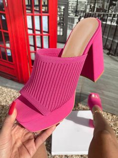 DETAILS Platform sandals Chunky heel Square toe Sandals Chunky, Chunky Heel Sandals, Chunky Heels Sandals, Platform Heels Chunky, Knit Fashion, Chunky Heel, Heel Sandals, Chunky Heels, Platform Sandals