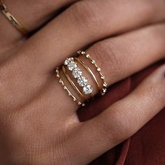 |14k Yellow Gold|Five Stone Celestial Magic, Melanie Casey, Rose Gold Band, Our Engagement, Band Jewelry, 14k Gold Ring, Engagement Jewelry, Classic Ring, Ring Diamond