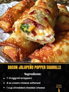 Stuffed Jalapenos With Bacon, Jalapeno Popper, Best Appetizer Recipes, Shredded Cheddar Cheese, Appetizers And Dips, Family Cookbook