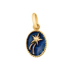 Gigi Clozeau - Shooting Star Pendant, Lapis, Yellow Gold Celestial Yellow Gold Charms As Gifts, Capsule Wardrobe Jewelry, Lapis Necklace, Diamonds Necklace, Yellow Gold Jewelry, Shooting Star, Shooting Stars, Star Pendant, Beautiful Life