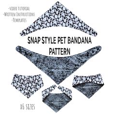 the bandana pattern is shown with instructions to make it look like an animal print