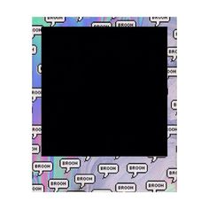 a black square with speech bubbles on it