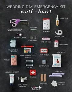 the wedding day emergency kit must haves