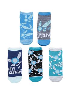 Navi Blue and Gray Sock Set ~ $15 ~ Legend of Zelda Gifts! Legend Of Zelda Navi, Zelda Navi, Zelda Gifts, Classic Nintendo, Nintendo Classic, Style List, Grey Socks