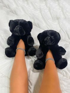 Fluffy Teddy Bear Slippers – Echoine Teddy Shoes, Teddy Bear Slippers, Fluffy Teddy Bear, Fluffy Shoes, Bear Slippers, Slippers Black, Women Slides, Support Design, High Fashion Outfits