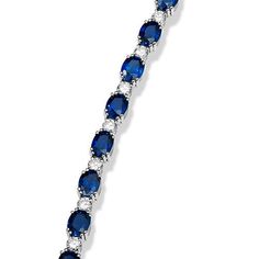 The sapphire has long been beloved for its stunning blue hues and its celestial associations. A dream gemstone for jewelers, the sapphire offers some of the most breathtaking color hues. Handmade 18kt white gold bracelet with 15pcs of fine oval royal blue sapphires (avg 1.5cts) 8mm x 6mm and 15pcs round brilliant cut diamonds 3.87cts. Color: G/H, Clarity: VS2/SI1 SKU: 13463 Luxury Sapphire Gemstone Tennis Bracelet, Blue Diamond Bracelet With Brilliant Cut Luxury Style, Luxury Blue Diamond Bracelet With Brilliant Cut, Luxury Sapphire Tennis Bracelet With Brilliant Cut, Sapphire Tennis Bracelet With Jubilee Design, Blue Sapphire Diamond Round Bracelet, Blue Cubic Zirconia Tennis Bracelet With Brilliant Cut, White Gold Sapphire Gemstone Tennis Bracelet, Luxury Oval Sapphire Tennis Bracelet