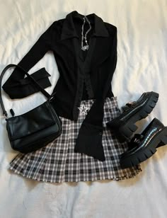 lovergurrl444 on TT Sixth Form, Dark Coquette, Grunge Goth, Really Cute Outfits, Visual Kei, Dream Clothes, Cute Fits, Dark Academia