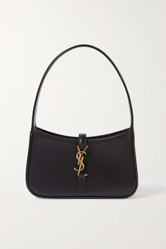 While subtly nodding to '00s baguette shapes, SAINT LAURENT's mini bag is timeless. It's been made in Italy from leather and embellished with the classic 'YSL' monogram at the front that functions as the fastening. Ysl Purse, Luxury Bags Collection, Dream Bags, Girly Bags, Classic Handbags, Classic Bags, Pretty Bags, Designer Shoulder Bags, Black Shoulder Bag