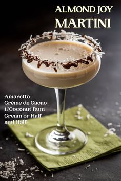 Searching for a cocktail that doubles as dessert? The Almond Joy Martini combines chocolate, coconut, and almond for a rich, indulgent drink inspired by your favorite candy. Save this pin to enjoy a sweet and satisfying treat any time. Almond Joy Drink, Almond Joy Martini, Dessert Martini Recipes, Best Martini Recipes, Valentines Cocktails, Valentine Cocktails, Chocolate And Coconut, Candy Truffles, Almond Joy