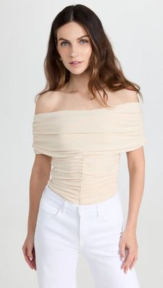 Pixie Market Riva Off Shoulder Top | Shopbop Pixie Market, White Short Sleeve Tops, Medical Problems, Off Shoulder Top, Top Fabric, China Fashion, Off Shoulder Tops, Healthcare Professionals, Curator Style