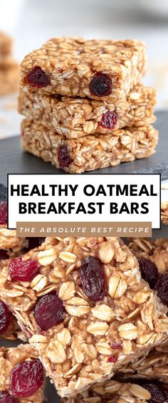 Image for Healthy Oatmeal Breakfast Bars Protein Breakfast Bars, Oatmeal Breakfast Bars Healthy, Baked Oatmeal Recipes Healthy, Oat Bars Healthy, Gluten Free Breakfast Bars, Bars Recipes Healthy, Oatmeal Bars Healthy, Oatmeal Bars Recipes, Breakfast Bars Recipe