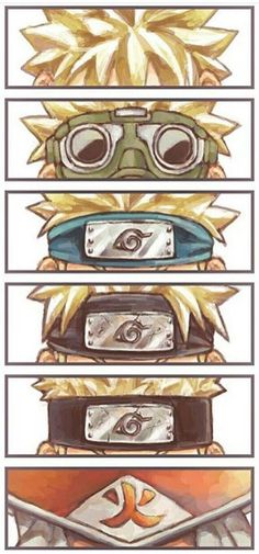 four different types of goggles are shown in this drawing, with the same colors and shapes