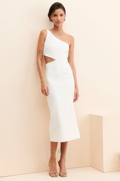 Rent Jenna One Shoulder Dress from Nuuly. Pick 6 items for $98/month. Free shipping + returns. One Shoulder Fitted Dress For Day Out, Fitted One-shoulder Day Out Dress, One-shoulder Fitted Dress For Day Out, Elegant Cutout Maxi Dress For Brunch, Spring Formal Mini Dress With Cutout, Chic Midi Dress With Asymmetrical Neckline And Cutout, Fitted Cutout Midi Dress For Brunch, Fitted One-shoulder Midi Dress With Cutout, Asymmetrical Neckline Midi Dress With Cutout For Date Night