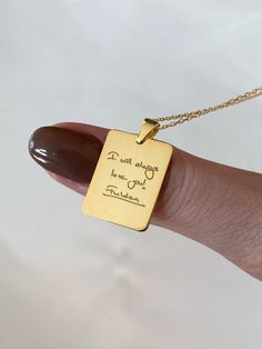 Custom Handwriting Necklace, Actual your Own Handwriting, 14k Gold Engraved Pendant, Personalized Signature Jewelry, Perfect Gift - Etsy Signature 14k Gold Jewelry Gift, Signature 14k Gold Jewelry As Gift, 14k Gold Signature Jewelry Gift, 14k Gold Signature Jewelry As Gift, Signature Engraved Jewelry For Anniversary, Personalized 14k Gold Necklace For Commemoration, Signature Engraved Yellow Gold Necklace, Valentine's Day Gold Engraved Jewelry, Signature Engraved Yellow Gold Necklaces