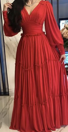 Moon Clothes, Red Outfits, Church Outfit, Outfit Planning, Cottagecore Fashion, Stylish Dress Designs, Prom Dresses With Sleeves