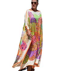 Printed Bohemian Dress Loose Plus Size Bat Sleeve Robe Bikini Blouse

Tile size; Length 136cm  Shoulder width 125cm  Chest circumference 200cm Fitted Bohemian Cover-up For Vacation, Long Sleeve Patterned Beach Dress, Bohemian Long Sleeve Fitted Swimwear, Bohemian Fitted Long Sleeve Swimwear, Printed Long Sleeve Beach Dress For Summer, Long Sleeve Printed Beach Dress For Summer, Summer Long Sleeve Printed Beach Dress, Patterned Kaftan For Summer Beach Cover-up, Long Sleeve Multicolor Dresses For Vacation