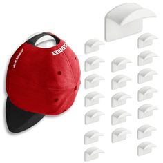 PRICES MAY VARY. ✔️ 【MINIMALIST, LOW PROFILE DESIGN】 - Our hat hooks for wall is designed to showcase your hats. When your hats are hanging, hat hooks are mostly hidden from view and support area is curved surface design which can increase bearing area for hats, prevent your hats from deforming due to hanging. Others hooks use single point area designed to hold your hats, put too much weight on a the support point, warping hats. ✔️ 【MULTI-FUNCTIONAL】 - Used our cap hooks can showcase your hats w Hats Organization, House Closet Ideas, Cap Packaging, Hat Storage Ideas, Boyfriends Gift Ideas, Headphone Hanger, Boyfriends Gift, Wall Hats, Cap Organizer