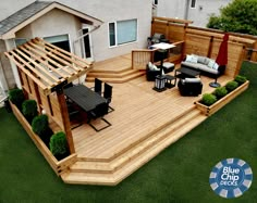 Brown Treated Deck With Arbour, Privacy Screen and Planter Tennessee Living, Privacy Ideas, Patio Privacy, Backyard Privacy