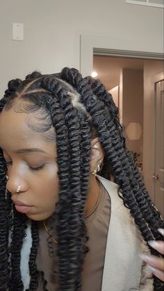 😍 These Chunky Twists only took me 3HRS #hairtutorial Big Box Twist Braids, Large Two Strand Twists, Large Twist Braids Hairstyles, Long Jumbo Twists, Large Twist Braids Black Women, Chunky Twists Natural Hair, Large Twist Braids, Chunky Locs, Jumbo Twists Crochet