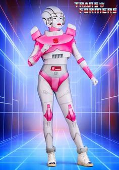 The Autobots are always looking for brave new members to join the team! After all, you never know when those evil Decepticons are going to strike! Are you ready to become a real Robot in Disguise? Well then, you're absolutely ready for this Transformers Arcee Costume for women, which is a Made By Us design that stays true to the iconic Hasbro character! Transformers Halloween, Transformers Costumes, Transformer Halloween Costume, Transformers Arcee, Optimus Prime And Bumblebee, Transformer Costume, Real Robots, Costumes For Adults, Cartoon Video Games