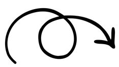 a black and white drawing of two circles with an arrow pointing to each other on a white background