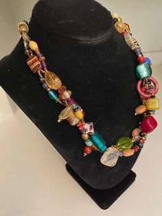 Vibrant Hand Made Venetian Glass Necklace 18 Inches Can Be - Etsy Venetian Glass, Glass Necklace, Of Outfits, Handmade Design, Vintage Necklace, Jewelry Art, Pop Of Color, Necklace Lengths, Color Pop