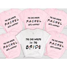 the one where i'm married t - shirt set with matching bride and groom shirts