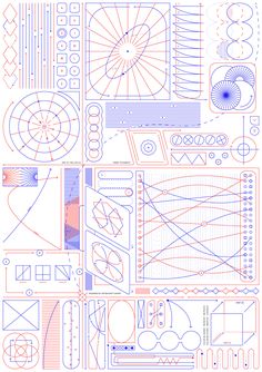 an image of the back side of a poster with lines and shapes on it, including circles