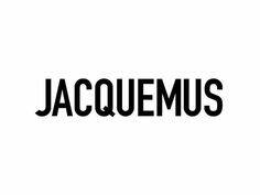 the word jacquemus written in black and white on a white background,