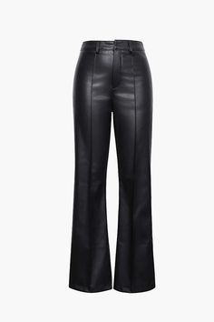 Faux Leather Straight Leg Pants, Stylish Pants, Street Style Chic, List Style, Swimsuit Cover Ups, Street Style Looks, Grunge Fashion, Straight Leg Pants, Flare Pants