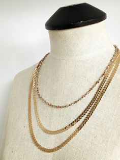 Affordable Gold Multi-strand Chain Necklace, Cedar Rapids, Necklace Unique, Layered Necklace, Multi Strand Necklace, Strand Necklace, Multi Strand, Chains Necklace, Necklace Etsy