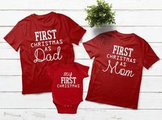 Baby First Christmas Family Outfits Dad Mom Son Daughter Matching Shir – Matchizz Valentines Pjs, Christmas Family Outfits, Christmas Outfit Ideas For Family, Baby Valentines, Matching Family Christmas Pajamas, Baby First Christmas, Family Shirts Matching, Mom Son, Youth Shirt