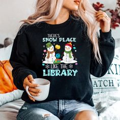 Buy Librarian There’s Snow Place Like The Library Christmas Shirt at Fantasywears. Hight quality products with perfect design is available in a spectrum of colors and sizes, and many different types of shirts! Unisex T-Shirt – 100% Cotton (fiber content may vary for different colors) – Medium fabric (5.3 oz/yd² (180 g/m²)) – Classic fit – Tear away the label – Runs true to size Women T-Shirt – 100% combed ringspun cotton (fiber content may vary for different colors) – Light fabric (4.3 oz/ Library Christmas, Snow Place, Different Types Of Shirts, Librarian, Women T Shirt, The Library, Christmas Shirt, Sew-in Labels, Sweatshirt Hoodie