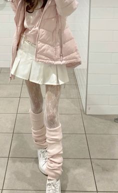 #outfits #wonyoungism #fyp #inspo Sweet Girly Outfits, Kokett Aesthetic, Sweet Outfits Girly, Cute Outfits Pink, Kawaii Outfit Ideas, Cutest Outfits, Kawaii Fashion Outfits, Cute Winter Outfits, White Skirt