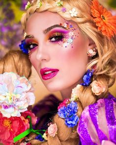 Rapunzel Eyes, Rapunzel Makeup, Tangled Costume, Rapunzel Costume, Rapunzel Disney, Rave Looks, Disney Princess Rapunzel, Disney Makeup