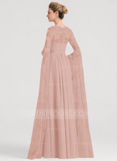 A-Line Square Neckline Floor-Length Chiffon Evening Dress With Ruffle Beading (017149490) - JJ's House 28 Weeks Pregnant, Cookies Box, Ruffle Beading, Chiffon Evening Dresses, Lace Evening Dresses, Floor Length Dresses, Lace Gown, Chiffon Lace, Square Necklines