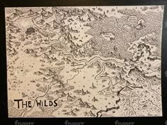 the wilds map is shown in black and white