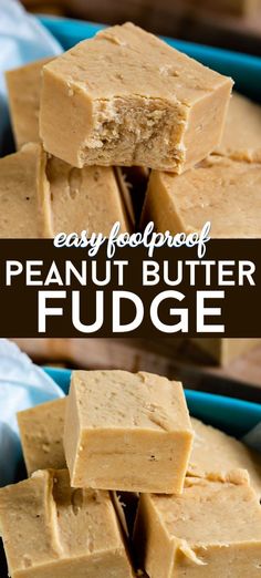 peanut butter fudge is an easy and delicious dessert that's ready to be eaten