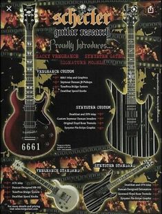 an advertisement for the electric guitar museum