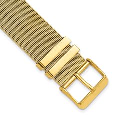 Product Weight Weighs approximately 0.1 grams. Product Dimensions Length of item : 7.5 in Width of item : 18 mm Product Specifications - Finish : Polished - Length of Item : 7.5 in - Material : Accents : Stainless Steel - Watch Band Material : Stainless Steel - Material : Accent Color 1 : Gold Tone - Clasp /Connector : Buckle - Thickness : 1.5 mm - Item Weight U/M : lbs - Width of Item : 18 mm - Watch Band Width : 18 mm - Product Type : Watch - Sold By Unit : Each - Gender : Unisex - Material : Band Pictures, Stainless Steel Watch, Steel Watch, Stainless Steel Material, Steel Material, Watch Strap, Accent Colors, Watch Band, Accessories Watches