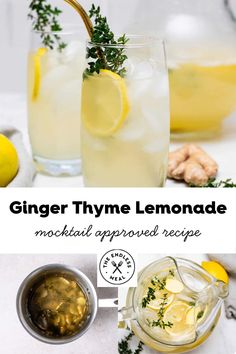 ginger thye lemonade cocktail recipe with ingredients