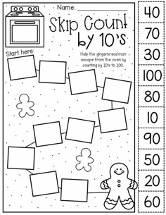 a printable worksheet for counting numbers to 10 and ten with pictures on it