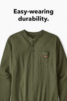 By blending industrial hemp with organic cotton, we made a sturdy yet breathable work shirt for comfort in a range of conditions. Casual Henley For Everyday Fall Wear, Everyday Long Sleeve Henley With Button Closure, Casual Long Sleeve Henley With Button Closure, Long Sleeve Henley For Everyday Fall Wear, Everyday Long Sleeve Henley For Fall, Everyday Fall Long Sleeve Henley, Casual Long Sleeve Henley With Button Cuffs, Fall Henley With Relaxed Fit And Henley Neckline, Long Sleeve Henley With Buttons For Fall