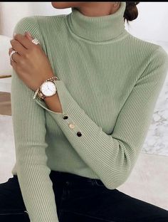 Sweater Size Chart, Plain Sweater, Womens Clothing Store, Lantern Sleeve Sweater, Plain Sweaters, High Neck Sweater, Casual Sweater, Sweater Style, Casual Cardigans