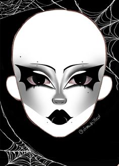 ; 🦇 made by me ! no need to credit if used <3  #goth #gothgirl #gothmakeup #gothic #bat #batmakeup #blacklipstick #eyeliner #makeup #makeuplover #makeupidea Trad Goth Makeup, Goth Make Up, Scene Makeup, Makeup Drawing