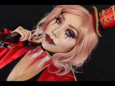 Ring leader makeup tutorial | Freak show circus - YouTube Circus Costume Makeup, Halloween Ringmaster Makeup, Circus Ring Master Makeup, Ringmaster Costume Makeup, Creepy Ringmaster Makeup, Dark Ringmaster Makeup, Spooky Ringmaster, Ringmaster Makeup Circus, Creepy Ringmaster