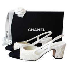 Introducing the most beautiful shoes of 2024: crystal embellished slingback from 24P collection. Adorned with shimmering crystals, delicate sequins, and lustrous pearls in the shape of Chanel's iconic camellia flower, they're a symbol of elegance and sophistication. It's hard to imagine a more perfect pair of shoes for a bride. New with box. Size 39. Chanel Shoes Women, Wedding Shoes Chanel, Chanel Wedding Shoes, Chanel Slingback Shoes, Chanel Heel, Channel Shoes, Most Expensive Shoes, Chanel 2024, Chanel Heels