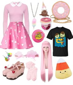 Princess Bubblegum Outfits Inspired, Princess Bubblegum Outfits, Bubblegum Costume, Princess Bubblegum Costumes, Cloud Glasses, Bubblegum Adventure Time, Adventure Time Cosplay, Bubble Clothes