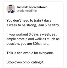 James Dinicolantonio Quotes, Dr James Dinicolantonio, James Dinicolantonio, Strength Training For Beginners, Healthy Food Motivation, Health Knowledge, Fit Board Workouts, Be Fit, Fitness Motivation Quotes